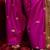 Purple zari embroidered long sleeve raw slik short kurta farsi salwar & dupatta set