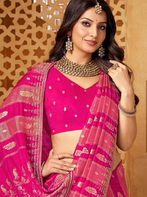 Viscose saree with jharkan work & weaving  party cocktail & festival wear 3