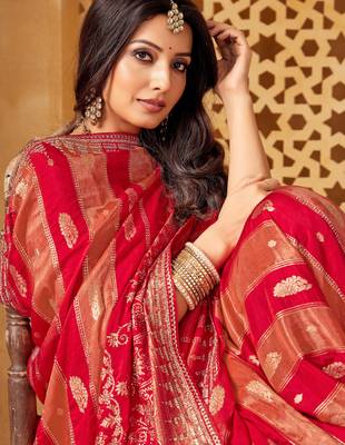 Elegant viscose saree with jharkan work | weaving | party & cocktail collection 2