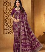 Elegant viscose saree with jharkan work | designer weaving | party & cocktail collection