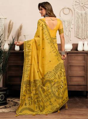 Modal warli work saree with zhallar border  premium ethnic collection 2