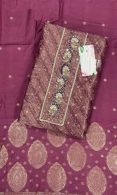 Mauve chanderi silk fashion party-wear-salwar-kameez 1