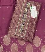 Mauve chanderi silk fashion party-wear-salwar-kameez