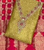 Mehendi chanderi silk fashion festive-salwar-suits