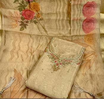 Cream chanderi silk designer brocade-salwar-kameez 1