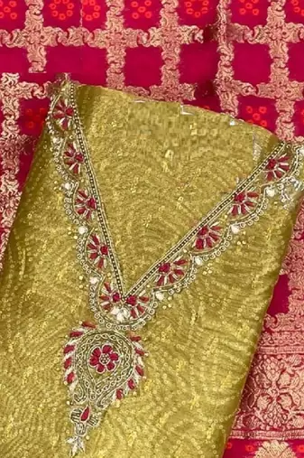 Mehendi chanderi silk fashion festive-salwar-suits