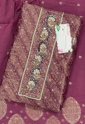 Mauve chanderi silk fashion party-wear-salwar-kameez 2