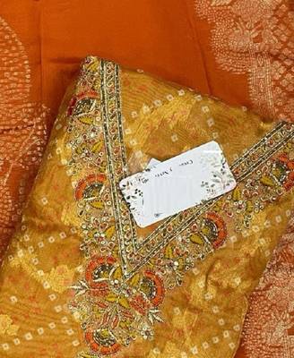 Mustard chanderi silk designer wedding-salwar-kameez 2