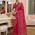 pink faux banarasi art silk traditional saree with meenakari and weaving work