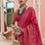 pink faux banarasi art silk traditional saree with meenakari and weaving work
