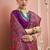 dark magenta faux banarasi art silk traditional saree with meenakari and weaving work