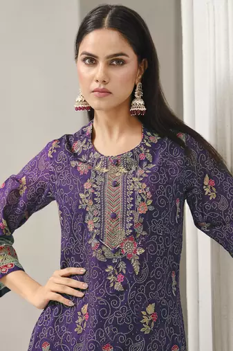 purple lawn cotton digital printed dress material