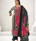 magenta lawn cotton digital printed dress material