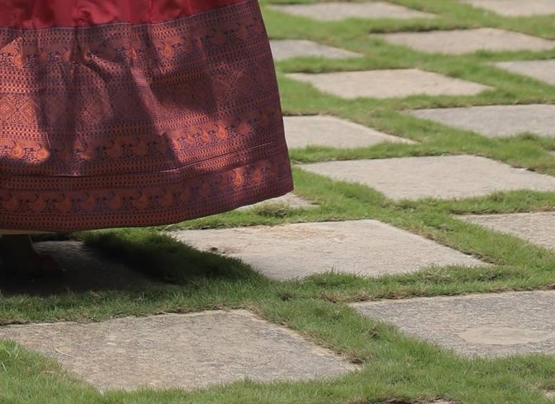 Banarasi Jacquard Silk Embroidered Semi-Stitched Gown     Maroon | Up to 43 Size | 56" Length