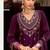 Purple tissue silk wedding sharara suits - full stitched free size