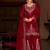 Maroon tissue silk wedding sharara suits - full stitched free size
