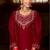 Maroon tissue silk wedding sharara suits - full stitched free size