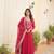 Faux Blooming Heavy Sequins Embroidered Stitched Gown with Dupatta     Pink | 56" Length