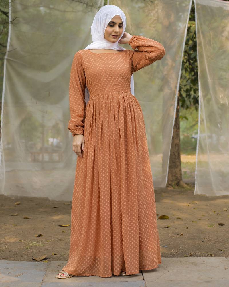 Sarinku Women's Abaya Dress Fabric Georgette for Women and Girl's Abaya