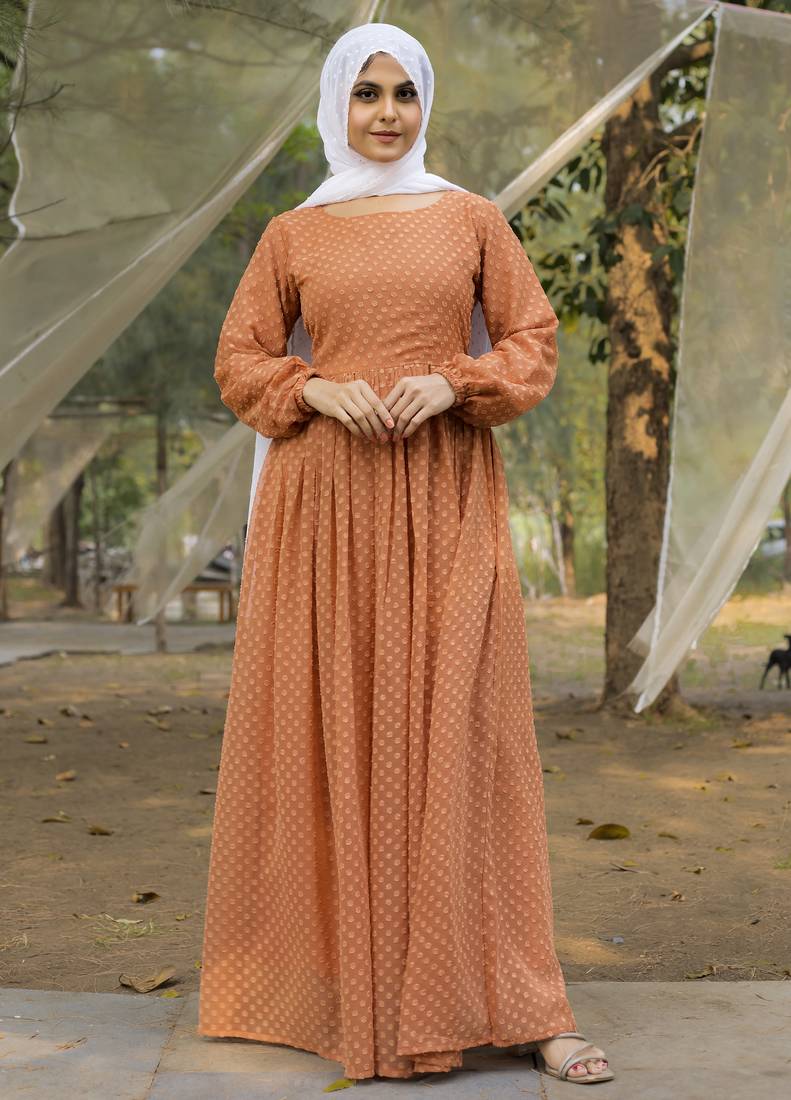 Sarinku Women's Abaya Dress Fabric Georgette for Women and Girl's Abaya