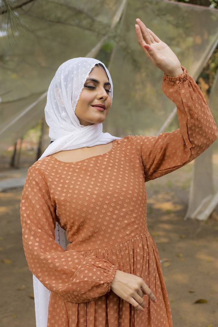 Sarinku Women's Abaya Dress Fabric Georgette for Women and Girl's Abaya