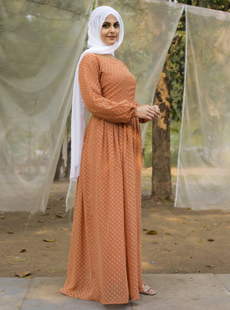 Sarinku Women's Abaya Dress Fabric Georgette for Women and Girl's Abaya