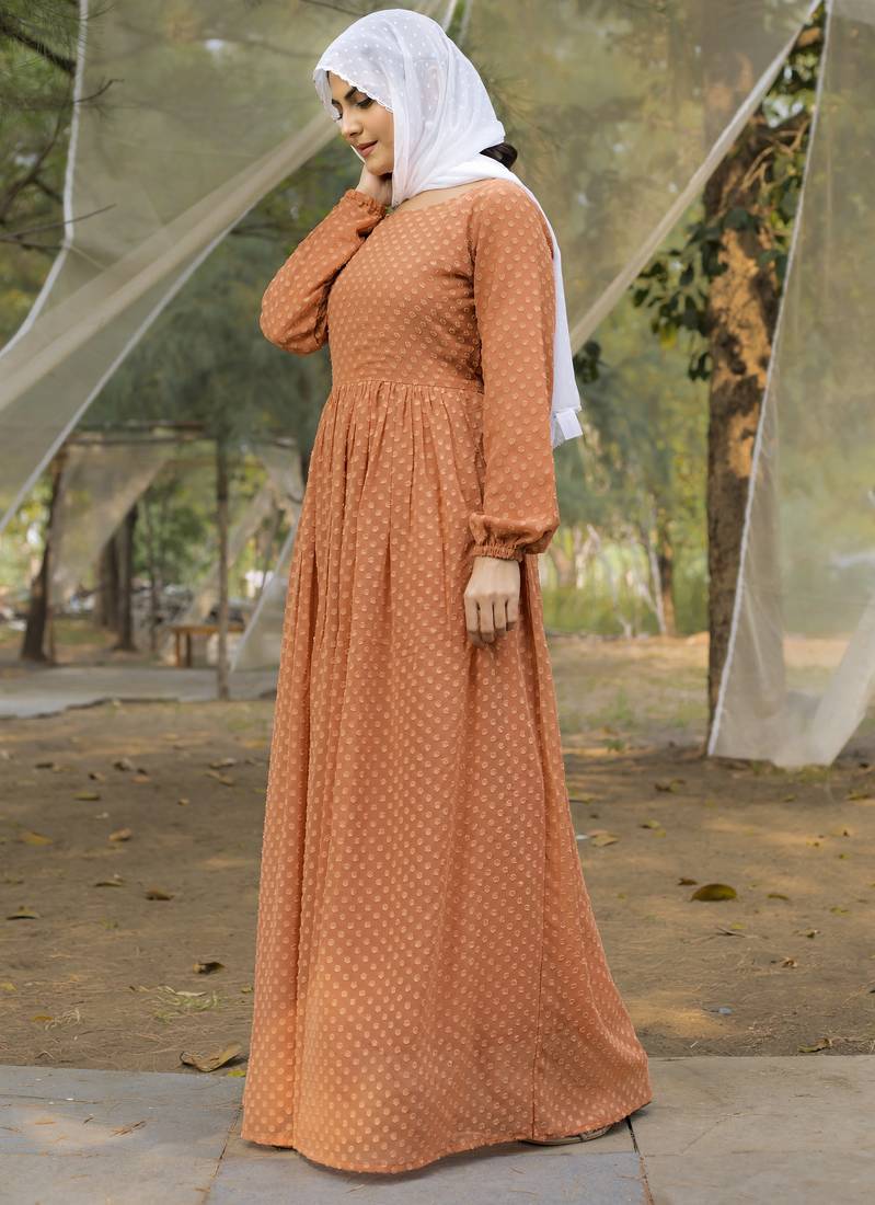 Sarinku Women's Abaya Dress Fabric Georgette for Women and Girl's Abaya