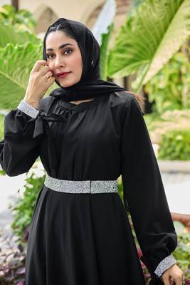  Abaya Georgette Dress for Stylish Abaya Dress for Women& Girl's Casual Wear 2