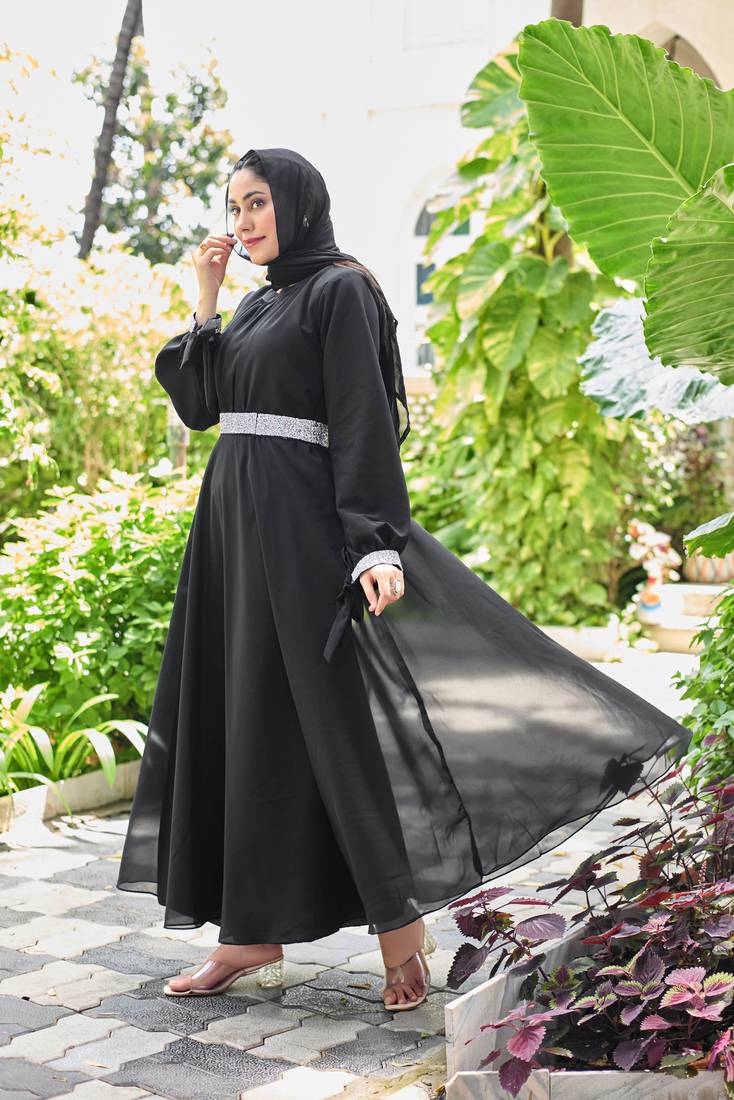  Abaya Georgette Dress for Stylish Abaya Dress for Women& Girl's Casual Wear