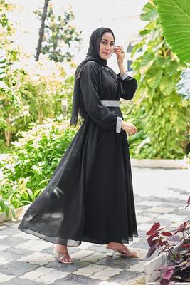  Abaya Georgette Dress for Stylish Abaya Dress for Women& Girl's Casual Wear 4