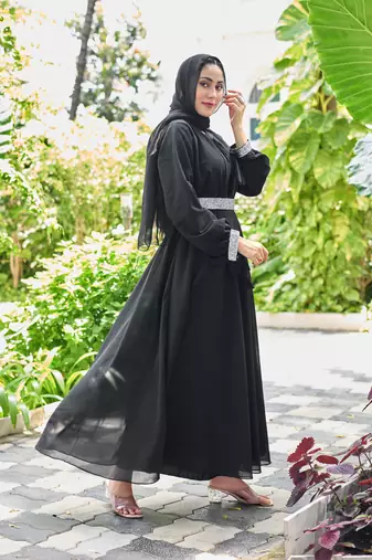  Abaya Georgette Dress for Stylish Abaya Dress for Women& Girl's Casual Wear