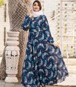  Abaya Georgette Fabric Beautiful & Simple yet Elegant Full Sleve Dress for Women & Girl's
