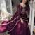 Faux Blooming Multi-Sequins Embroidered Stitched Gown with Dupatta     Wine | 56" Length