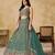 Blue Georgette Sequins & Thread Embroidery Lehenga Choli With Dupatta
