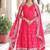 Pink readymade gown-dupatta set