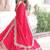 Pink readymade gown-dupatta set