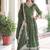 Green readymade gown-dupatta set