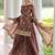 Brown readymade top-sharara-dupatta