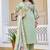Women Mul Chanderi with thread work & Khatli Work Kurta With Trouser & With Dupatta