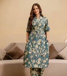 Women s Jaipuri Print Cotton Co-Ord Set | Ethnic Co-Ord Set | Knee-Length Outfit
