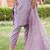 Silk blend lavender casual wear embroidery work kurta set
