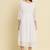 Chiffon white casual wear schiffli work readymade midi dress