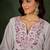 Roman silk blend lavender casual wear embroidery work readymade kurti with pant