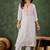 Roman silk blend peach casual wear embroidery work readymade kurti with pant