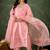 Silk blend baby pink casual wear embroidery work kurta set