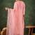 Silk blend baby pink casual wear embroidery work kurta set