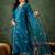Silk blend blue casual wear embroidery work kurta set