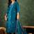 Silk blend blue casual wear embroidery work kurta set