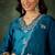 Silk blend blue casual wear embroidery work kurta set