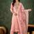 Silk blend baby pink casual wear embroidery work kurta set